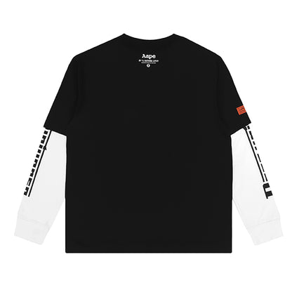 AAPE LOGO LAYERED SLEEVE TEE