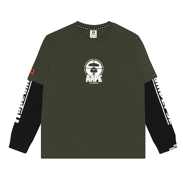 AAPE LOGO LAYERED SLEEVE TEE