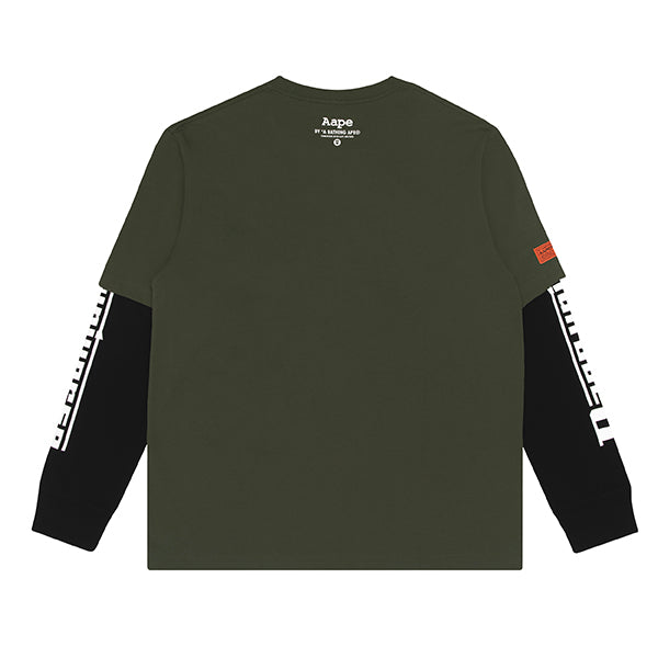 AAPE LOGO LAYERED SLEEVE TEE