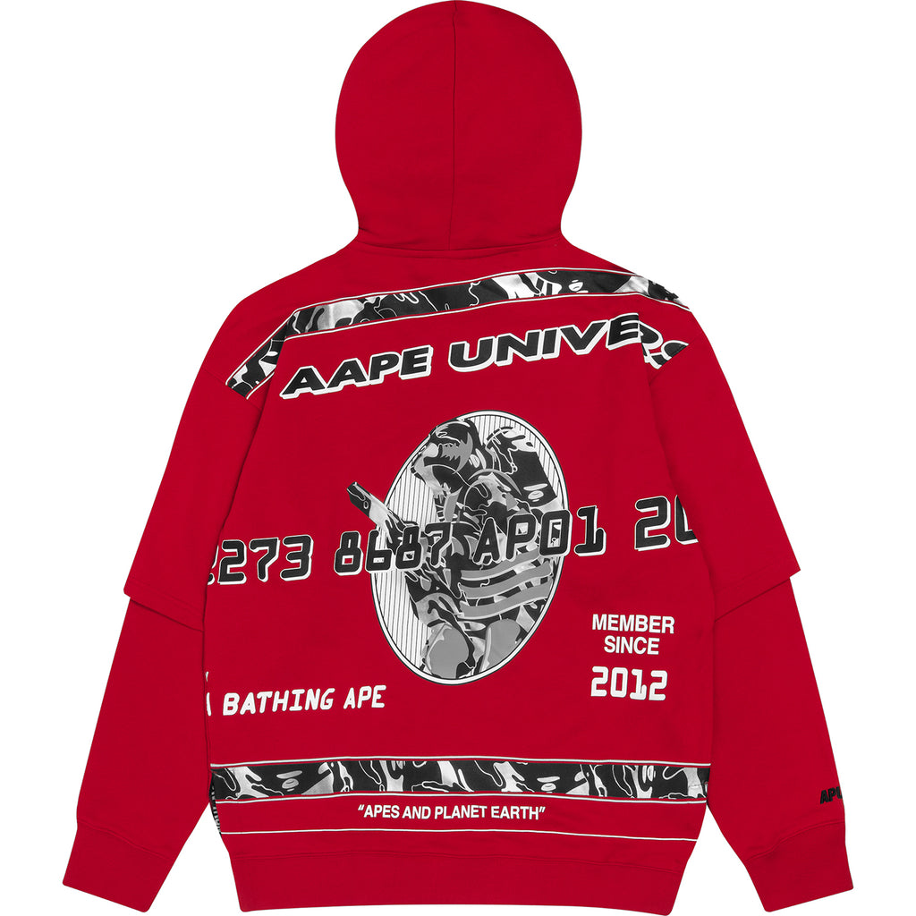 Aape red clearance hoodie