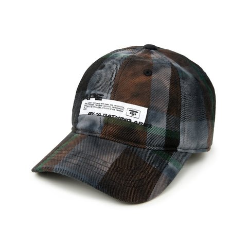 AAPE MOONFACE EMBROIDERED PLAID CAP