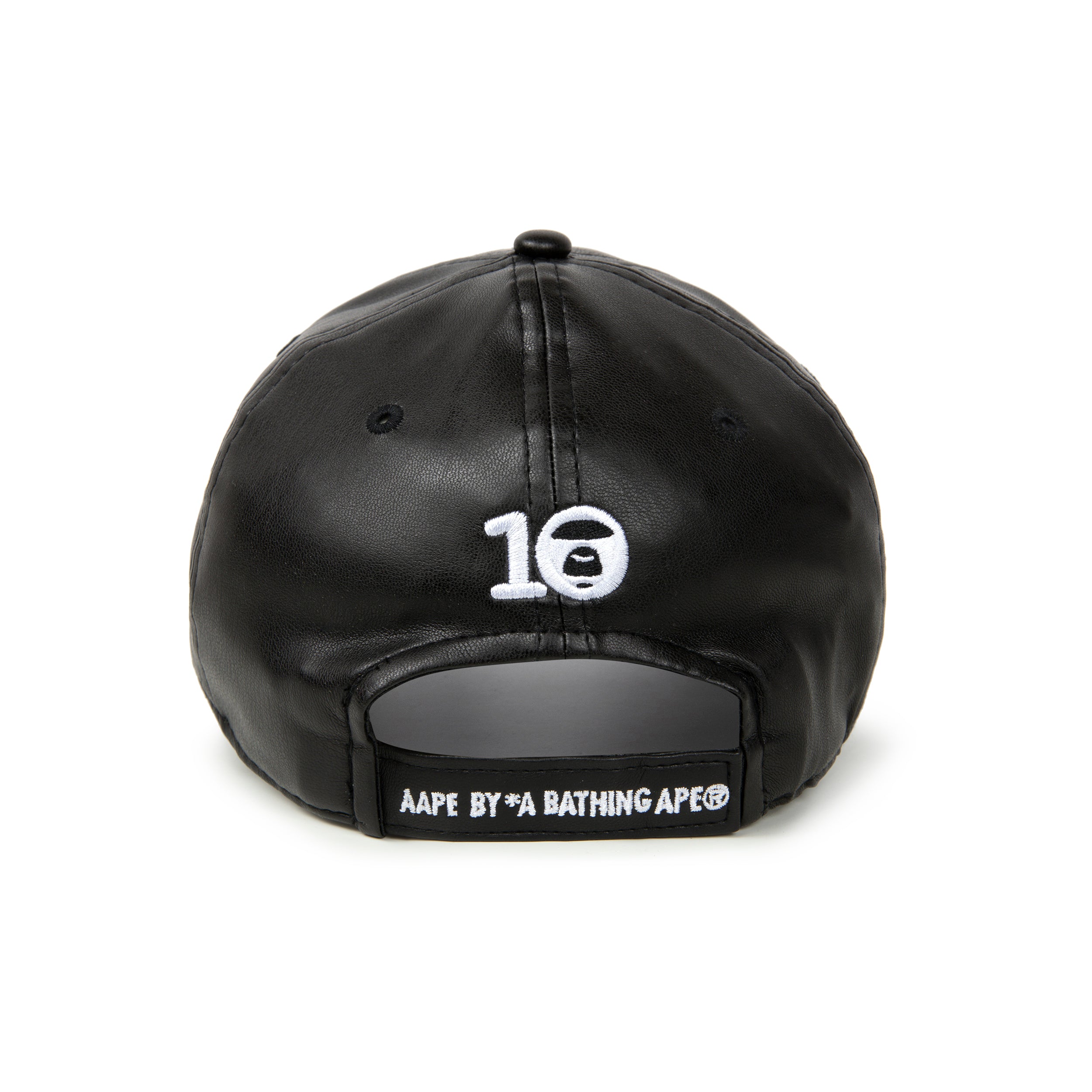 AAPE X NEW ERA 10TH ANNIVERSARY MOONFACE FAUX LEATHER CAP