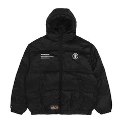 MOONFACE PATCH HOODED DOWN JACKET