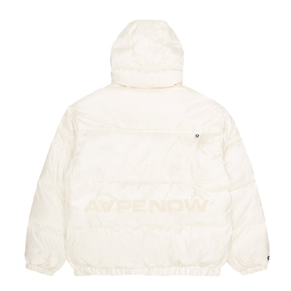 MOONFACE PATCH HOODED DOWN JACKET