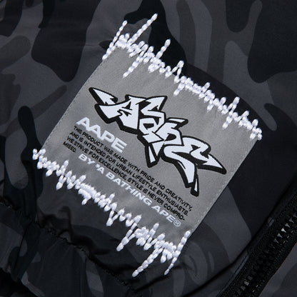 AAPE MOONFACE CAMO ZIP DOWN JACKET