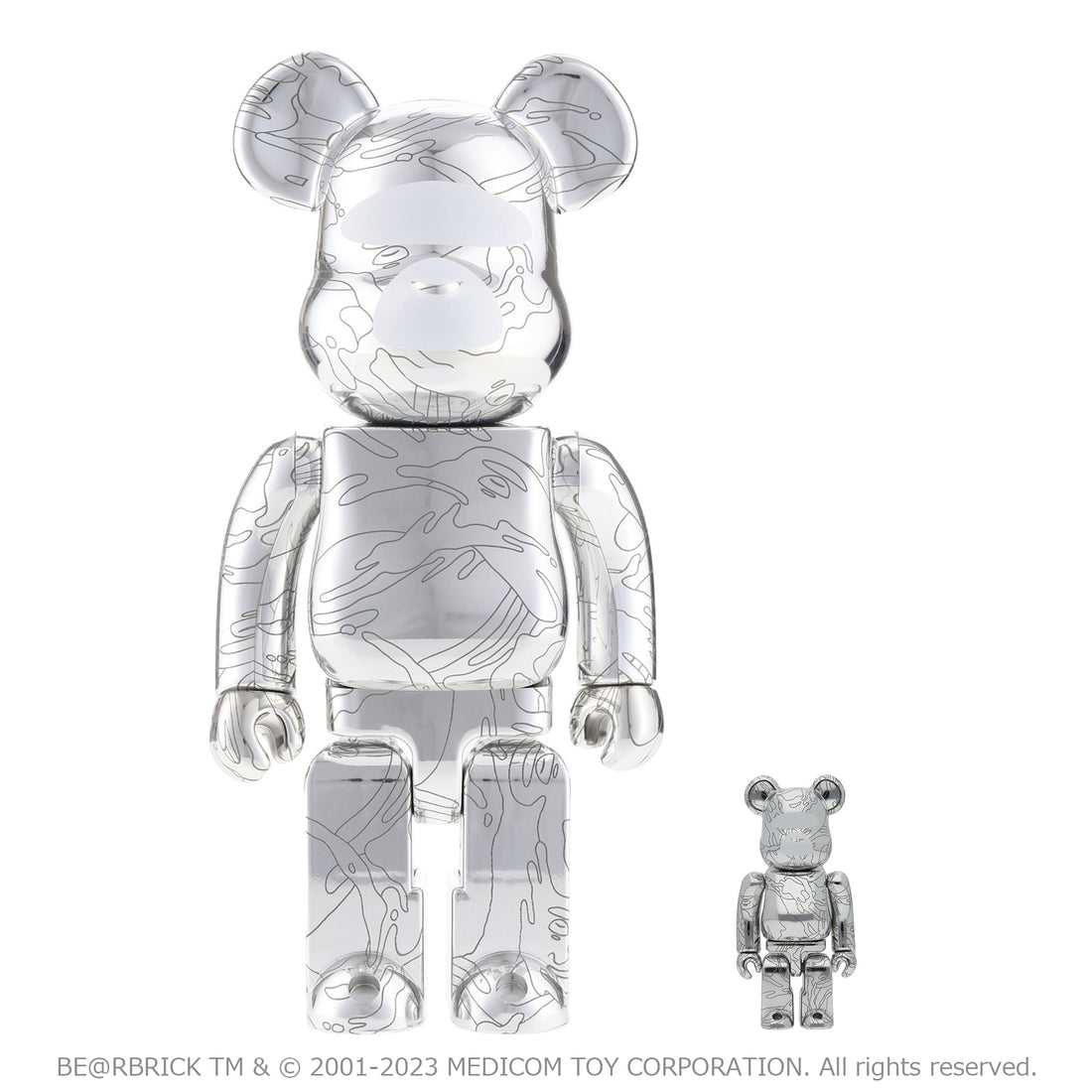 AAPE X BE@RBRICK 10TH ANNIVERSARY MOONFACE CAMO 100% &amp; 400% SET