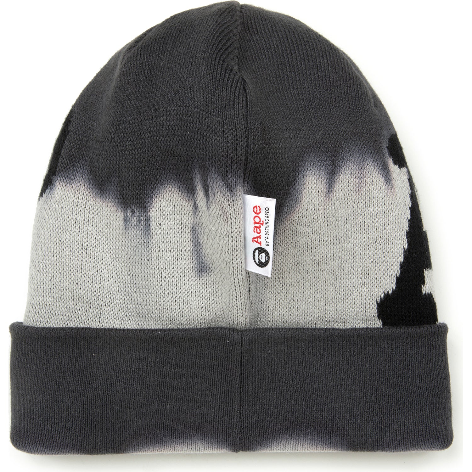 AAPE MOONFACE INTARSIA-KNIT GRADIENT BEANIE