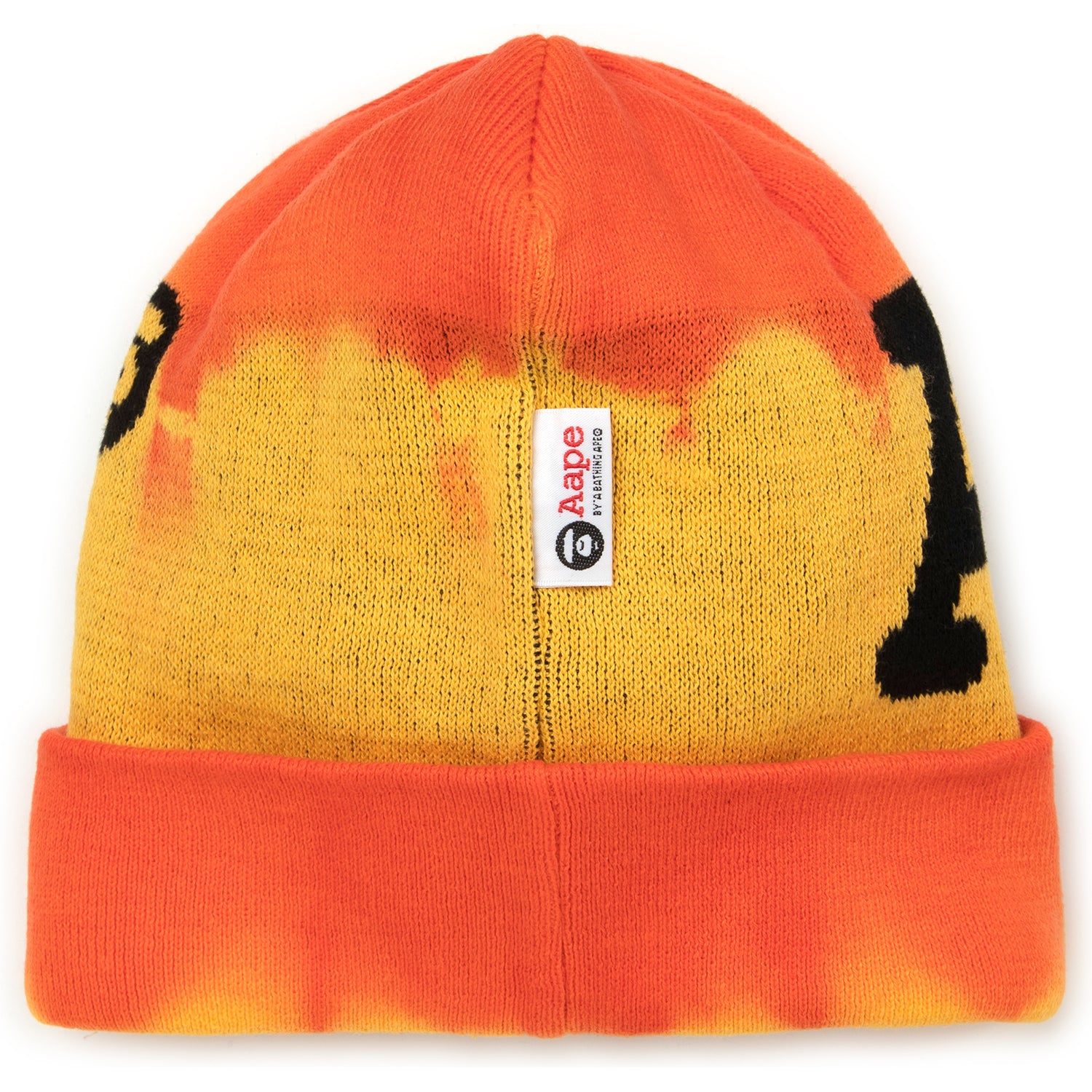 AAPE MOONFACE INTARSIA-KNIT GRADIENT BEANIE