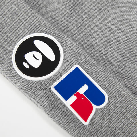AAPE X RUSSELL ATHLETIC MOONFACE PATCH BEANIE