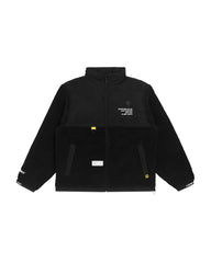AAPE APE FACE PANELLED SHEARLING JACKET