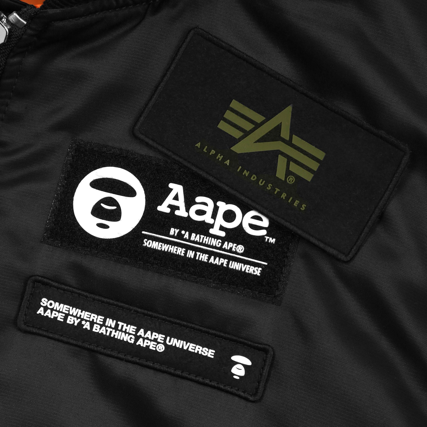 AAPE X ALPHA INDUSTRIES HOODED BOMBER JACKET