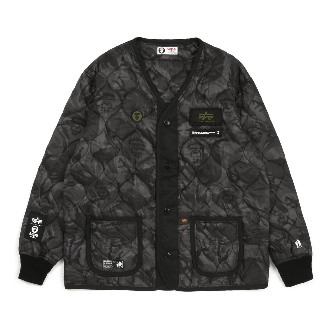 AAPE X ALPHA INDUSTRIES QUILTED CAMO JACKET