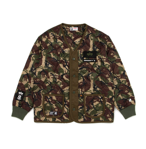 AAPE X ALPHA INDUSTRIES QUILTED CAMO JACKET
