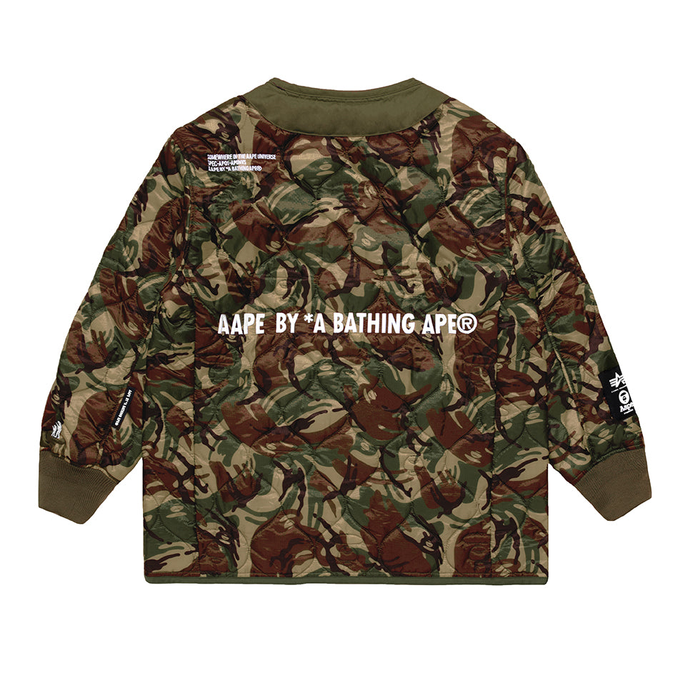 AAPE X ALPHA INDUSTRIES QUILTED CAMO JACKET | AAPE US