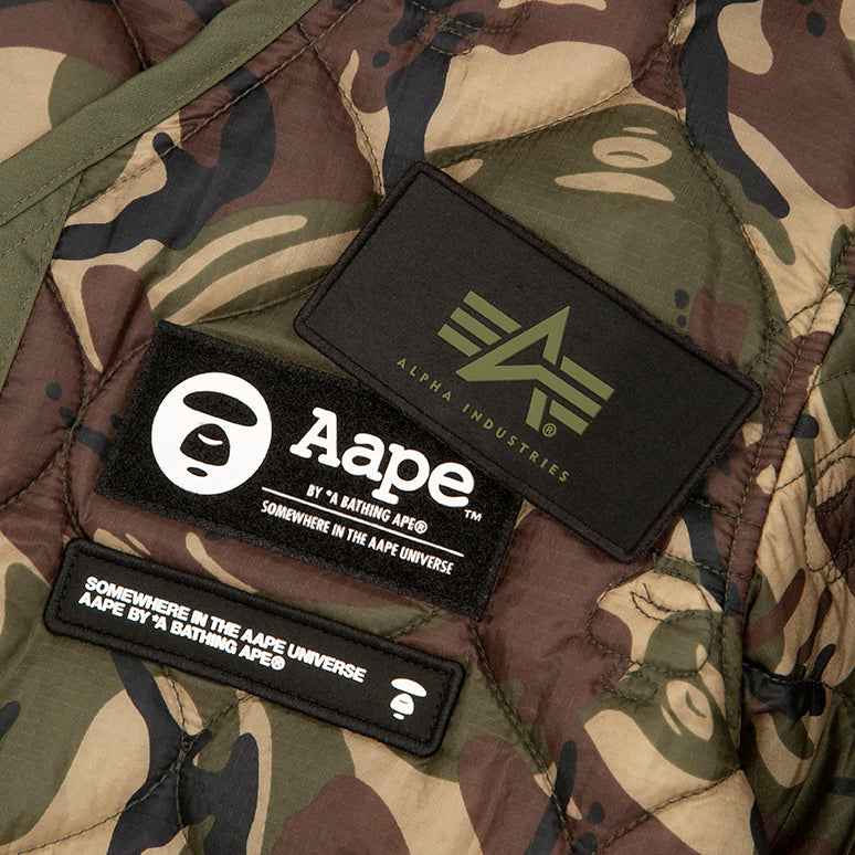 AAPE X ALPHA INDUSTRIES QUILTED CAMO JACKET