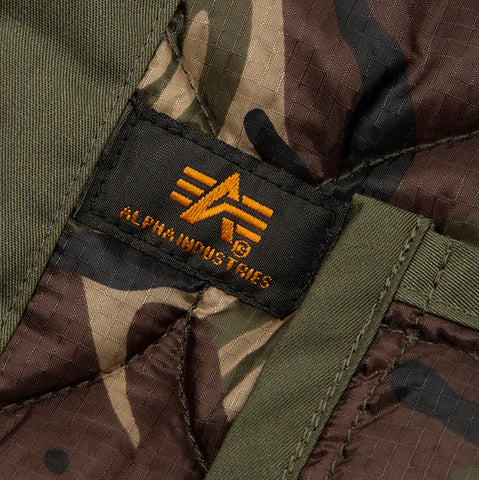 AAPE X ALPHA INDUSTRIES QUILTED CAMO JACKET