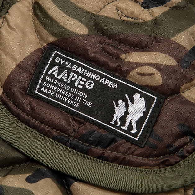 AAPE X ALPHA INDUSTRIES QUILTED CAMO JACKET