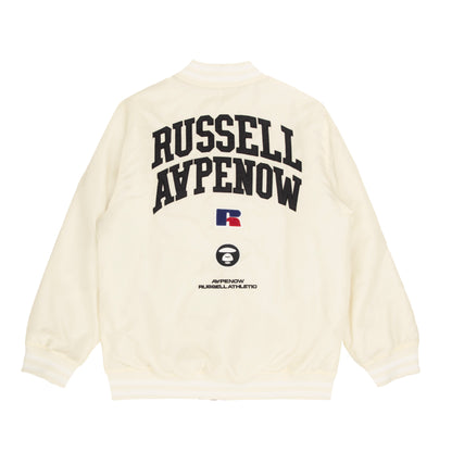 AAPE X RUSSELL ATHLETIC REVERSIBLE CAMO BASEBALL JACKET