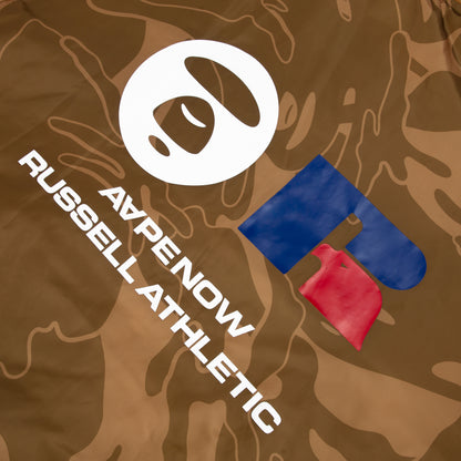 AAPE X RUSSELL ATHLETIC REVERSIBLE CAMO BASEBALL JACKET