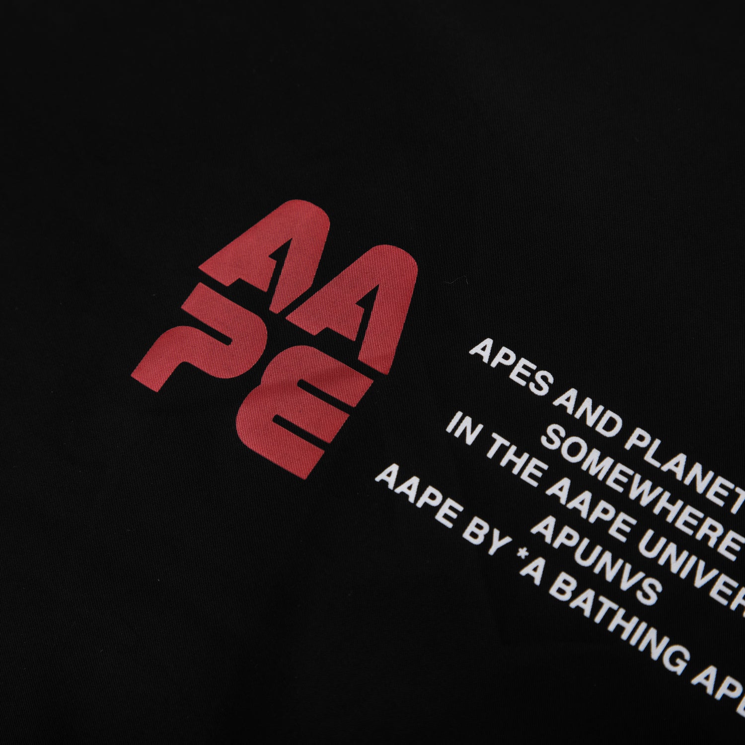 AAPE LOGO PATCH GRAPHIC PRINT ANORAK JACKET