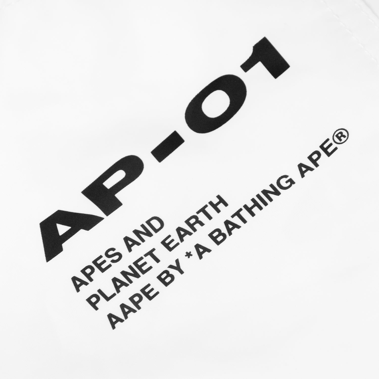 AAPE LOGO PATCH GRAPHIC PRINT ANORAK JACKET