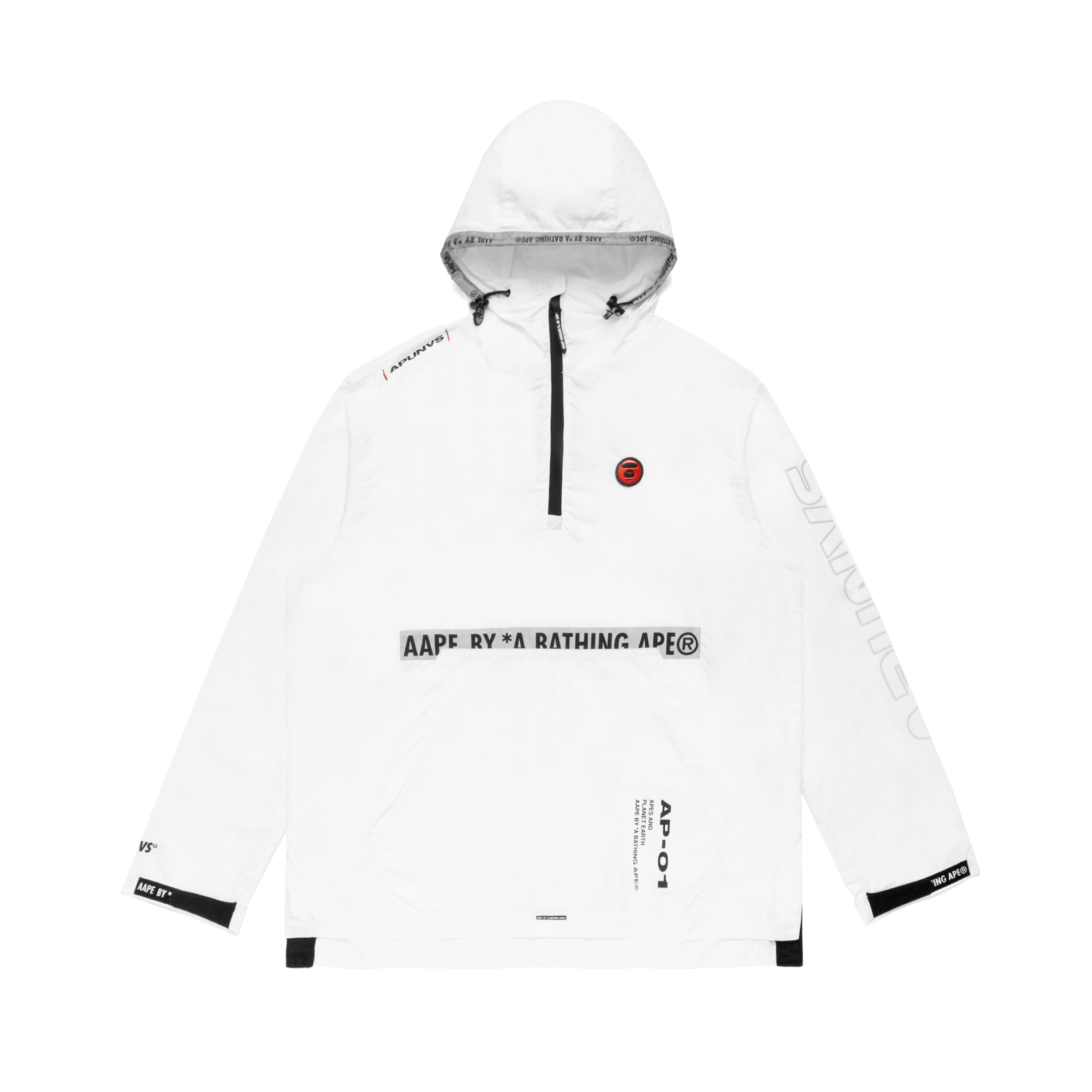 AAPE LOGO PATCH GRAPHIC PRINT ANORAK JACKET