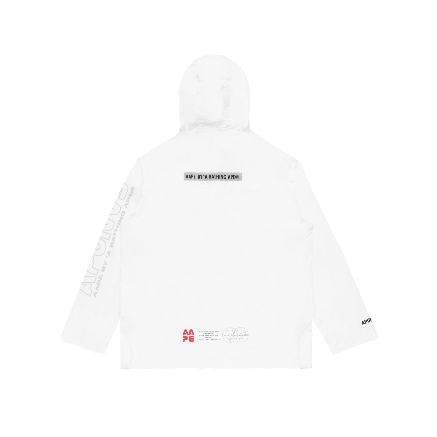 AAPE LOGO PATCH GRAPHIC PRINT ANORAK JACKET