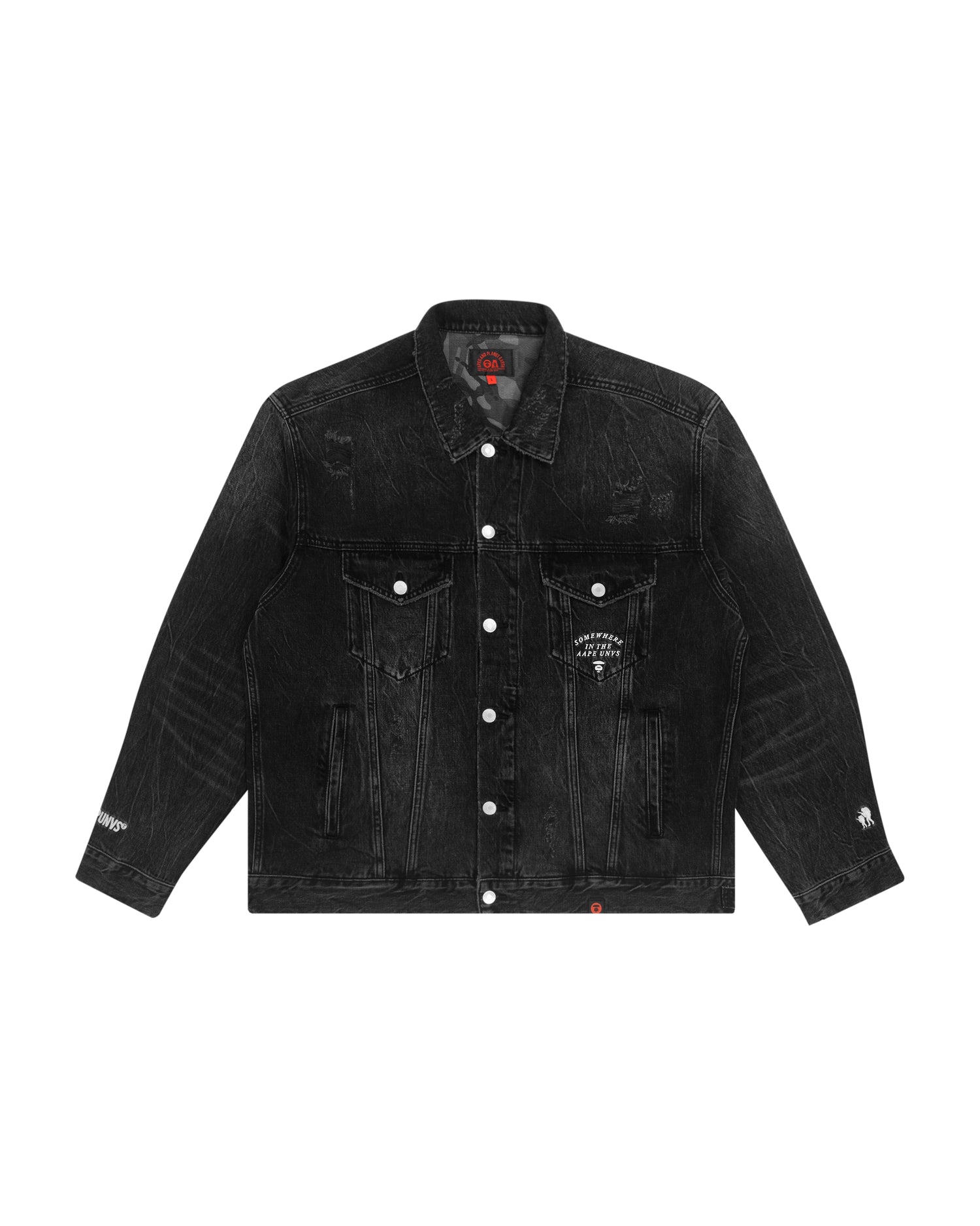 AAPE DISTRESSED DENIM JACKET