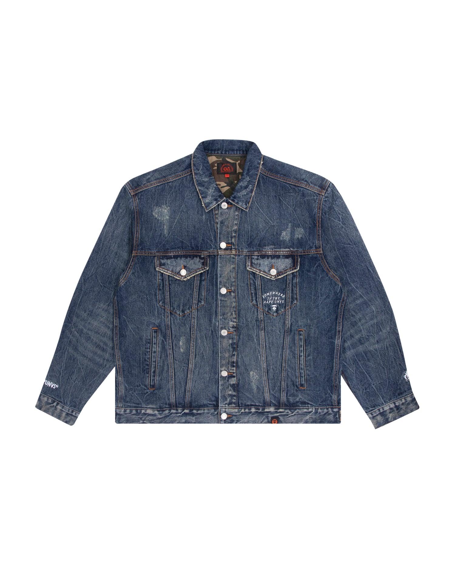 AAPE DISTRESSED DENIM JACKET