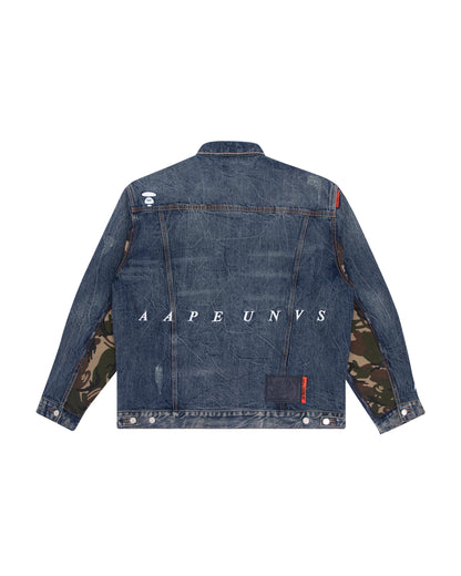 AAPE DISTRESSED DENIM JACKET