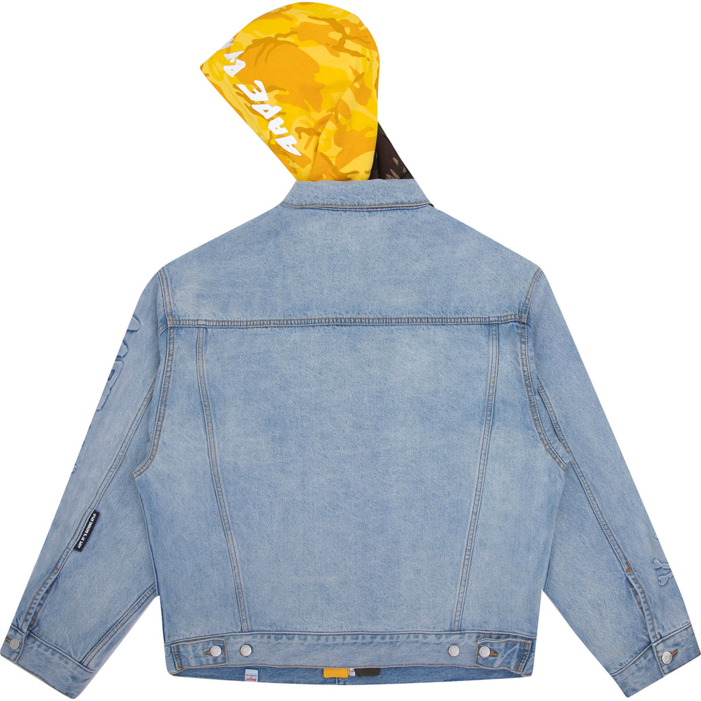 AAPE CAMO HOOD DENIM JACKET