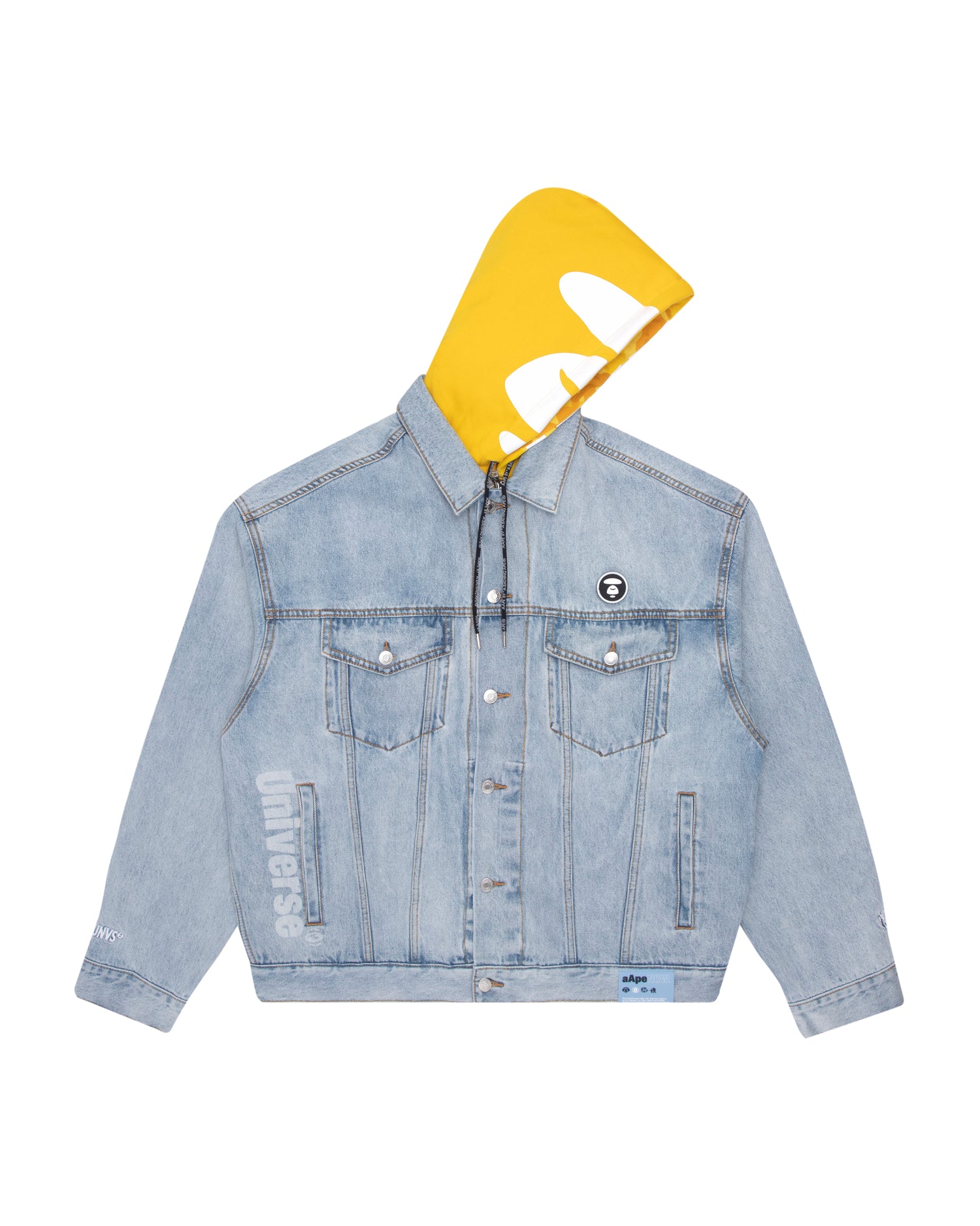 AAPE APE FACE HOODED DENIM JACKET