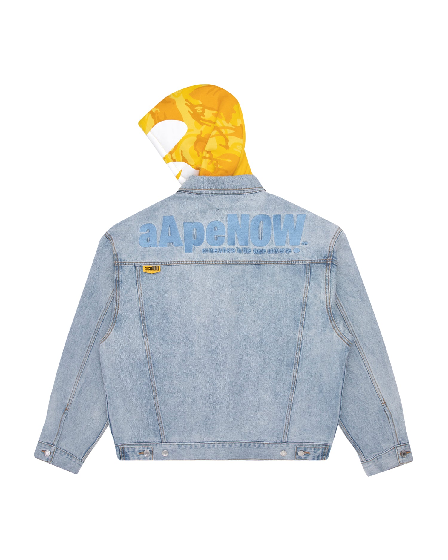 AAPE APE FACE HOODED DENIM JACKET