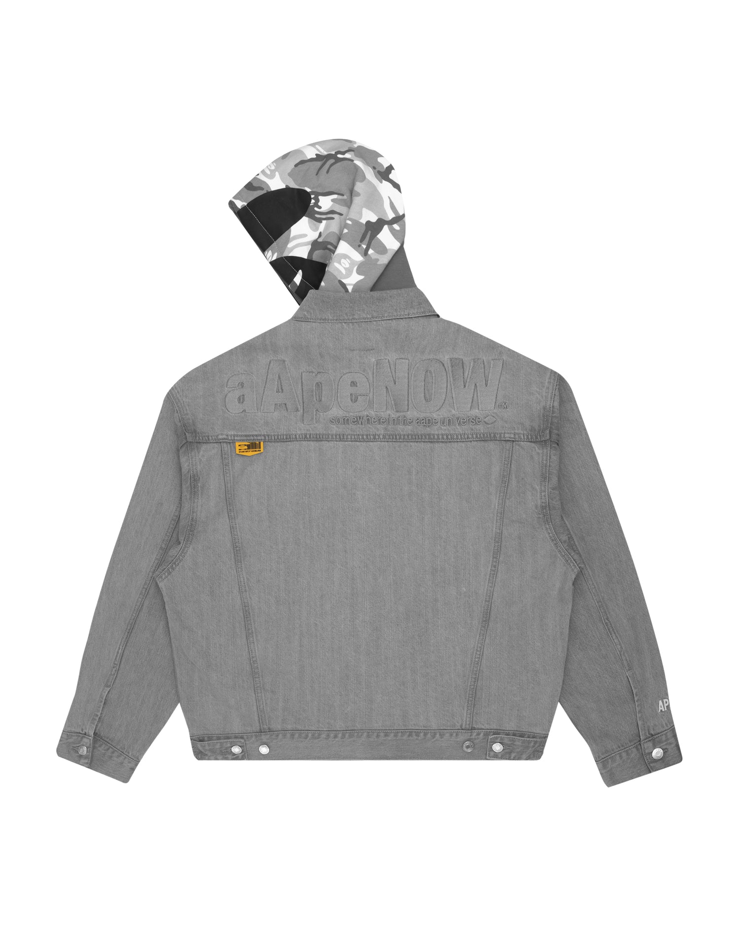 AAPE APE FACE HOODED DENIM JACKET