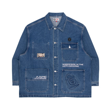 AAPE MOONFACE MULTIPOCKET BUTTON-UP JACKET