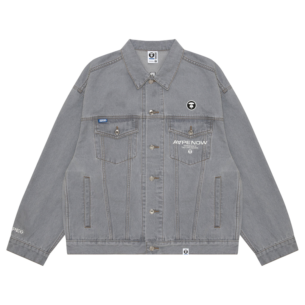 AAPE MOONFACE WORKWEAR DENIM JACKET | AAPE US