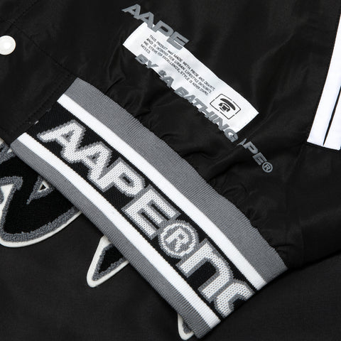 MOONFACE PATCH JERSEY BASEBALL JACKET