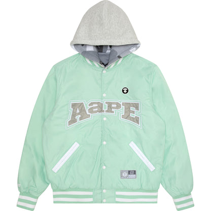 MOONFACE REVERSIBLE HOODED SNAP-BUTTON JACKET