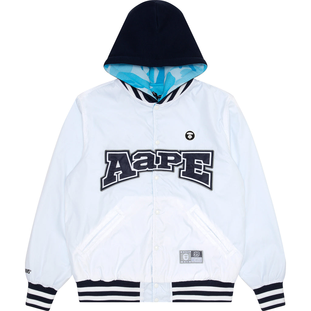 MOONFACE REVERSIBLE HOODED SNAP-BUTTON JACKET | AAPE US