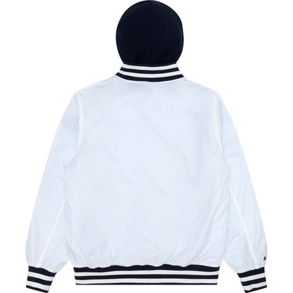 MOONFACE REVERSIBLE HOODED SNAP-BUTTON JACKET