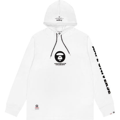 AAPE LOGO PRINT HOODED TEE