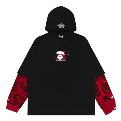 AAPE LAYERED SLEEVE HOODED TEE