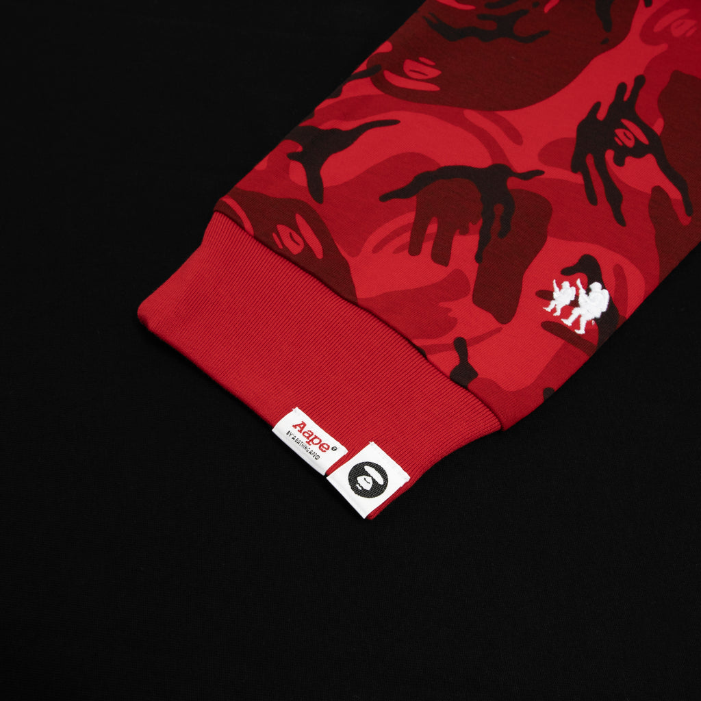 AAPE LAYERED SLEEVE HOODED TEE AAPE US