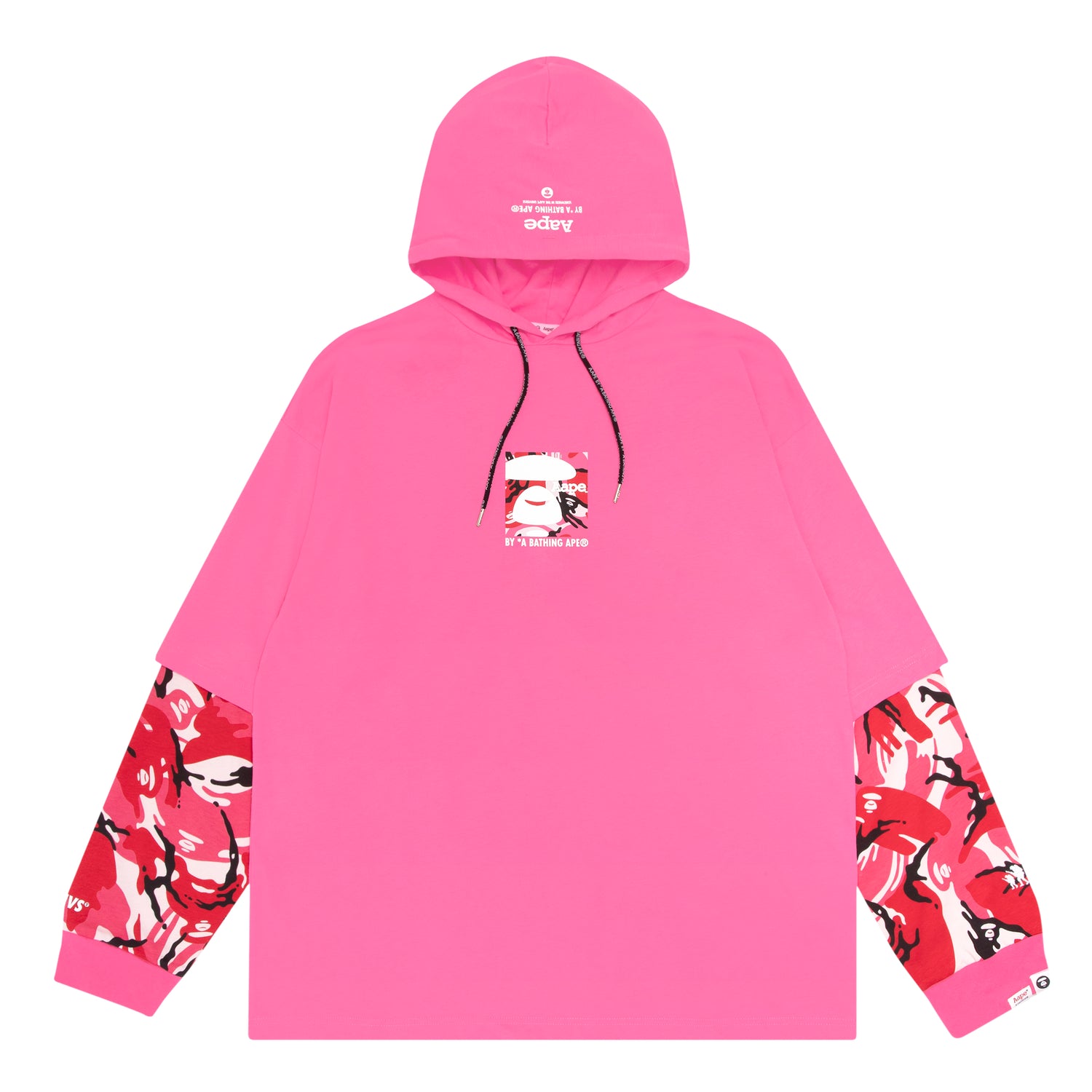 AAPE LAYERED SLEEVE HOODED TEE