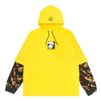 AAPE LAYERED SLEEVE HOODED TEE