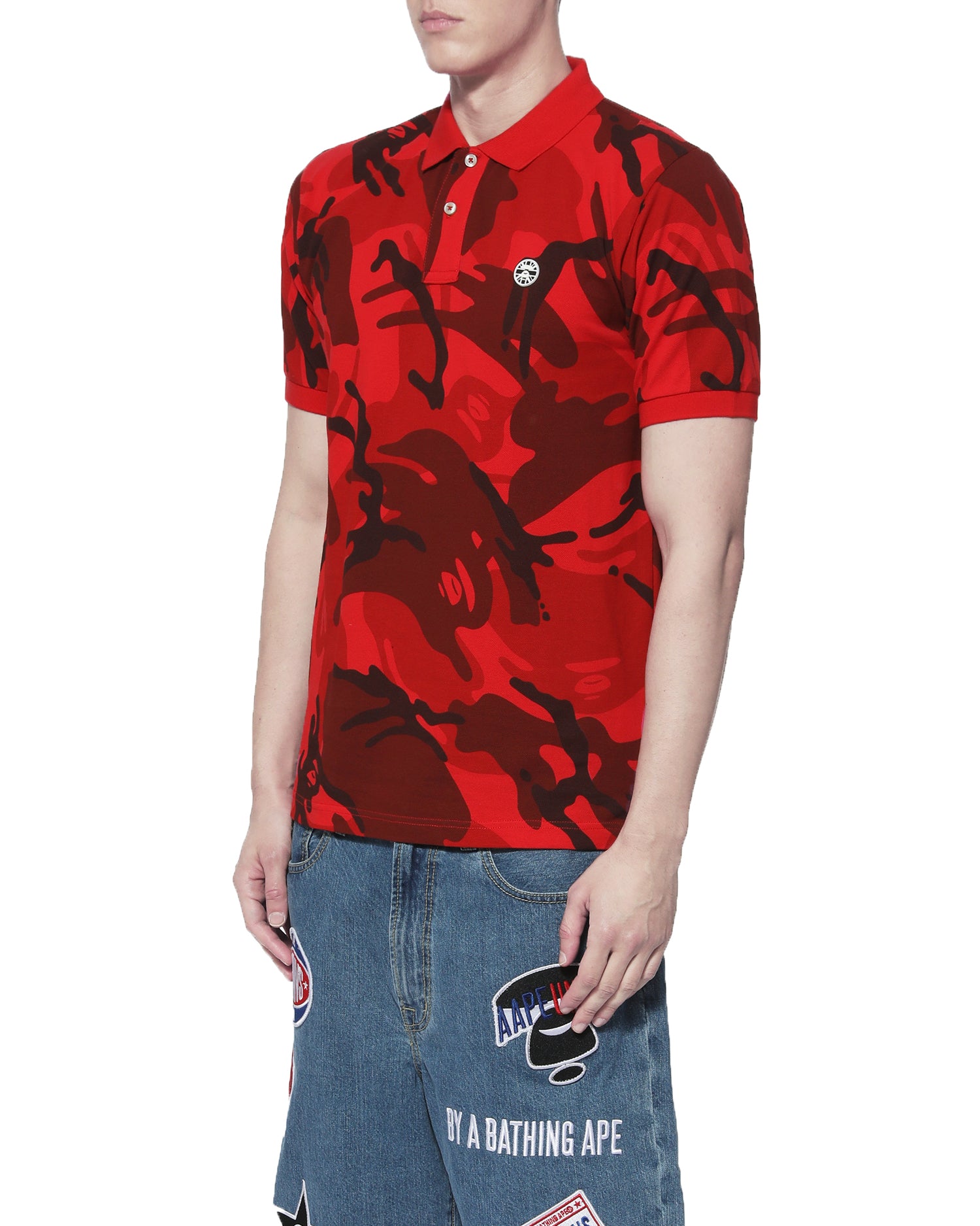 AAPE CAMO POLO TEE