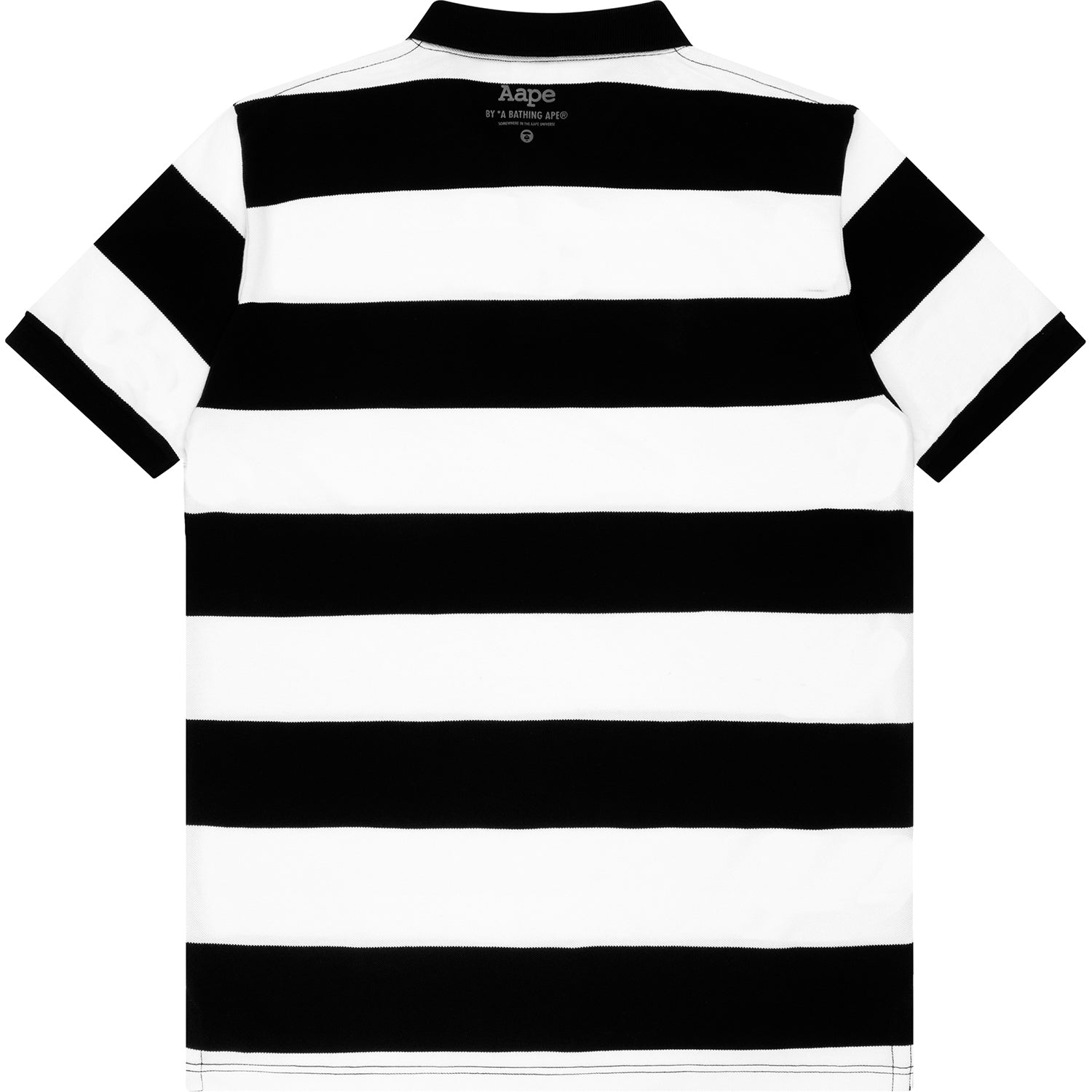 AAPE APE FACE STRIPE POLO SHIRT