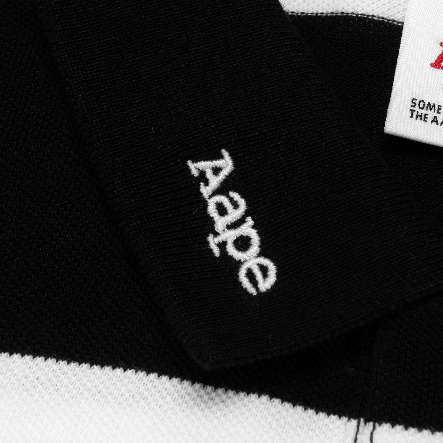 AAPE APE FACE STRIPE POLO SHIRT