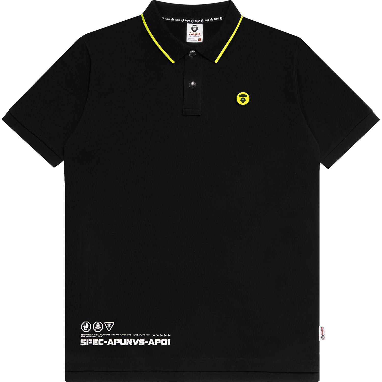 AAPE APE FACE BADGE POLO SHIRT