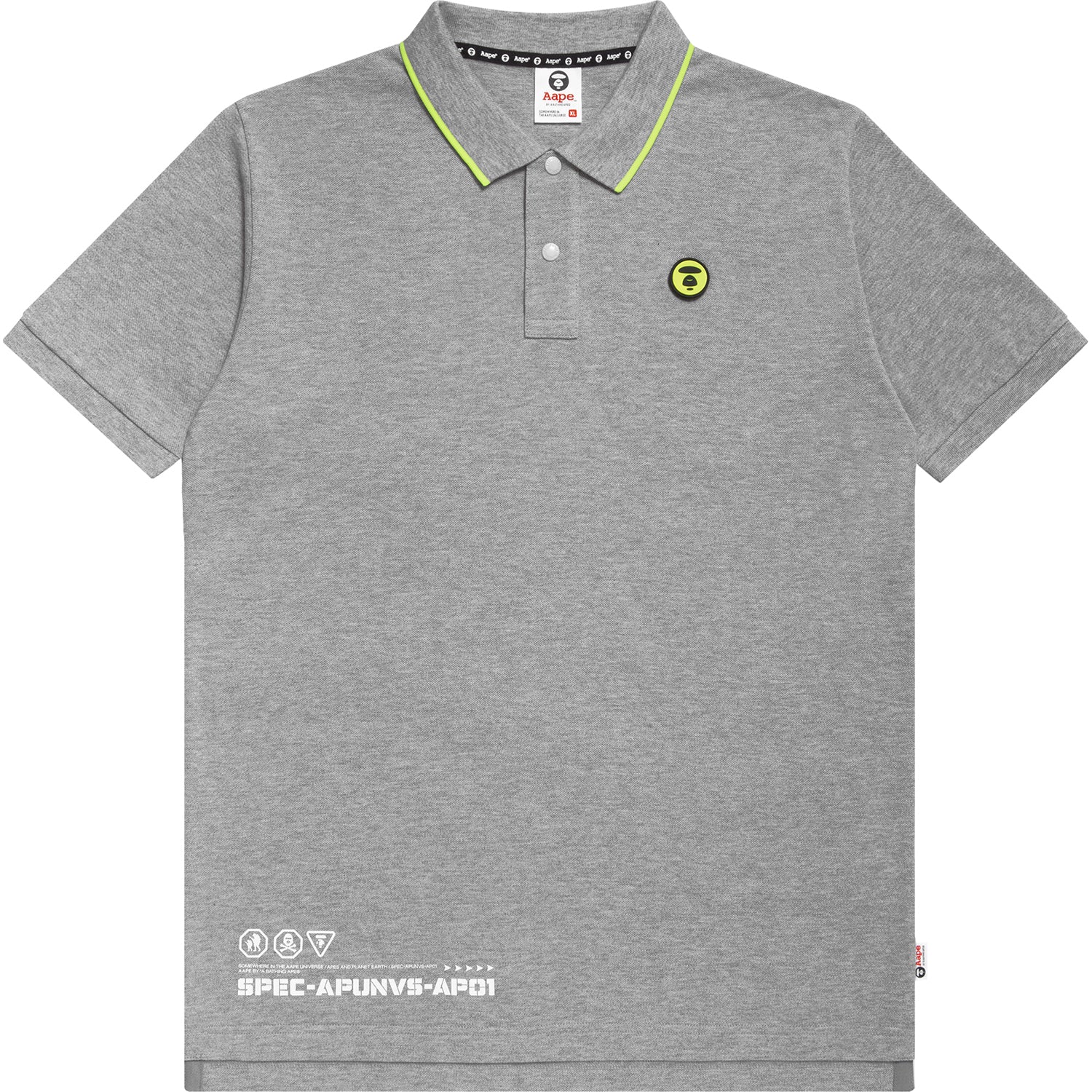 AAPE APE FACE BADGE POLO SHIRT